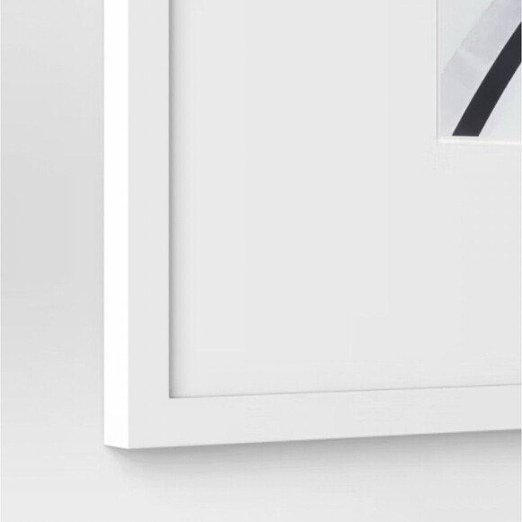 Threshold 15x15 Square Picture Frame Matted to 4x6 Photo White NEW - Picture 4 of 6